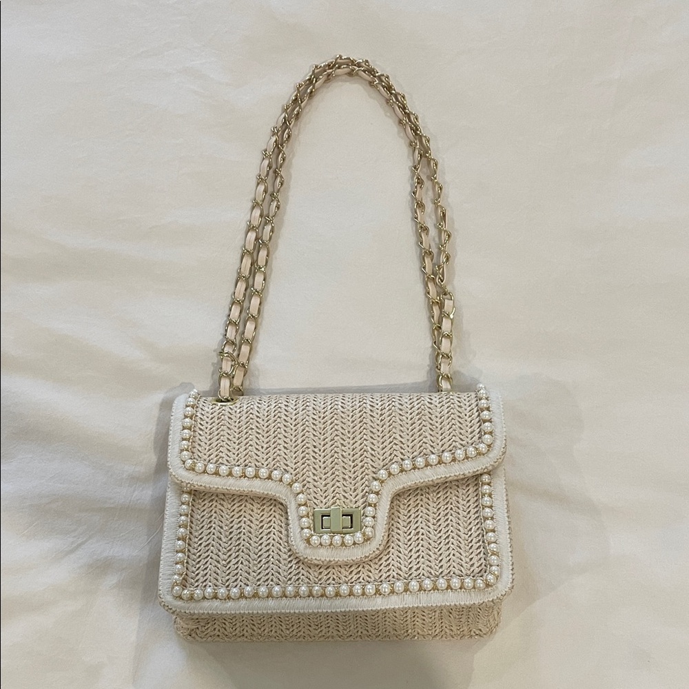 Chic Knit Chain Strap Shoulder Bag